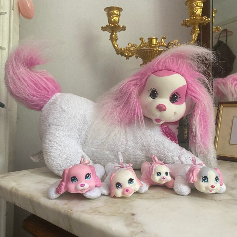 Vintage Puppy Surprise Mom & 4 Puppies Plush LIMITED EDITION RUNT pup Dog puppy
